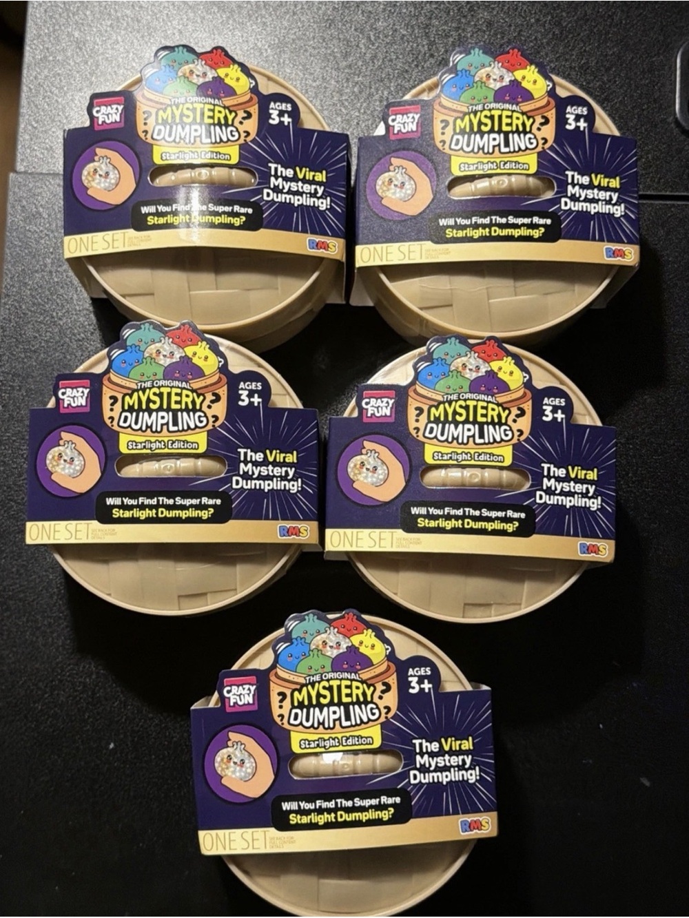 Crazy Fun RMS Dumpling Bun Starlight Edition Mystery Viral Lot Of 5 Authentic